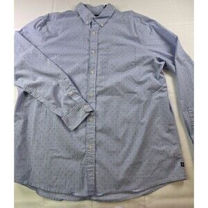 Chaps Men's XL Stretch Easy‎ Care Light Blue Long Sleeve Button-Down Shirt